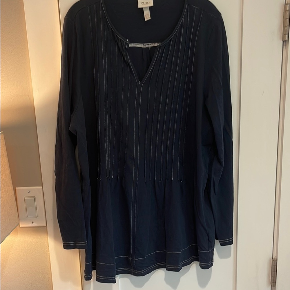 Navy Long Sleeve Top